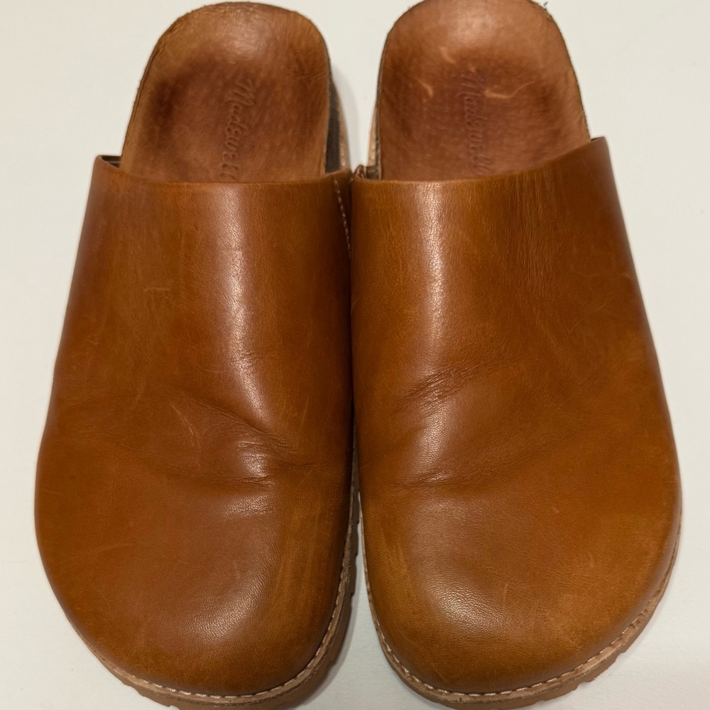 Madewell Layne Clog Tan Leather WoMen's Clogs | Sz 10